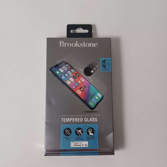 Brookstone Screen Protector NEW For iPhone X & XS -Tempered Glass -Ultra Clear - Picture 10 of 10
